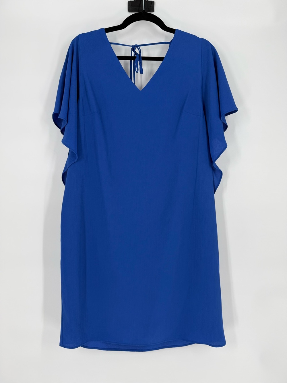 Eliza J Flutter Sleeve V Neck Shift Dress 12 Cocktail Wedding Guest Elegant